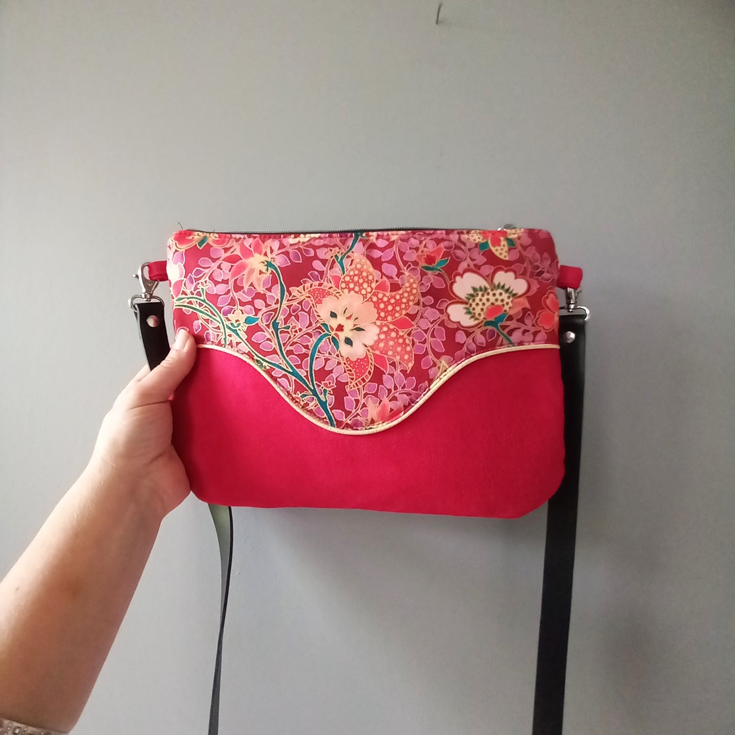 Sac Pils rouge Fleurs Printemps